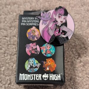 Monster High Loungefly Pink & Black Vampette Enamel Pin